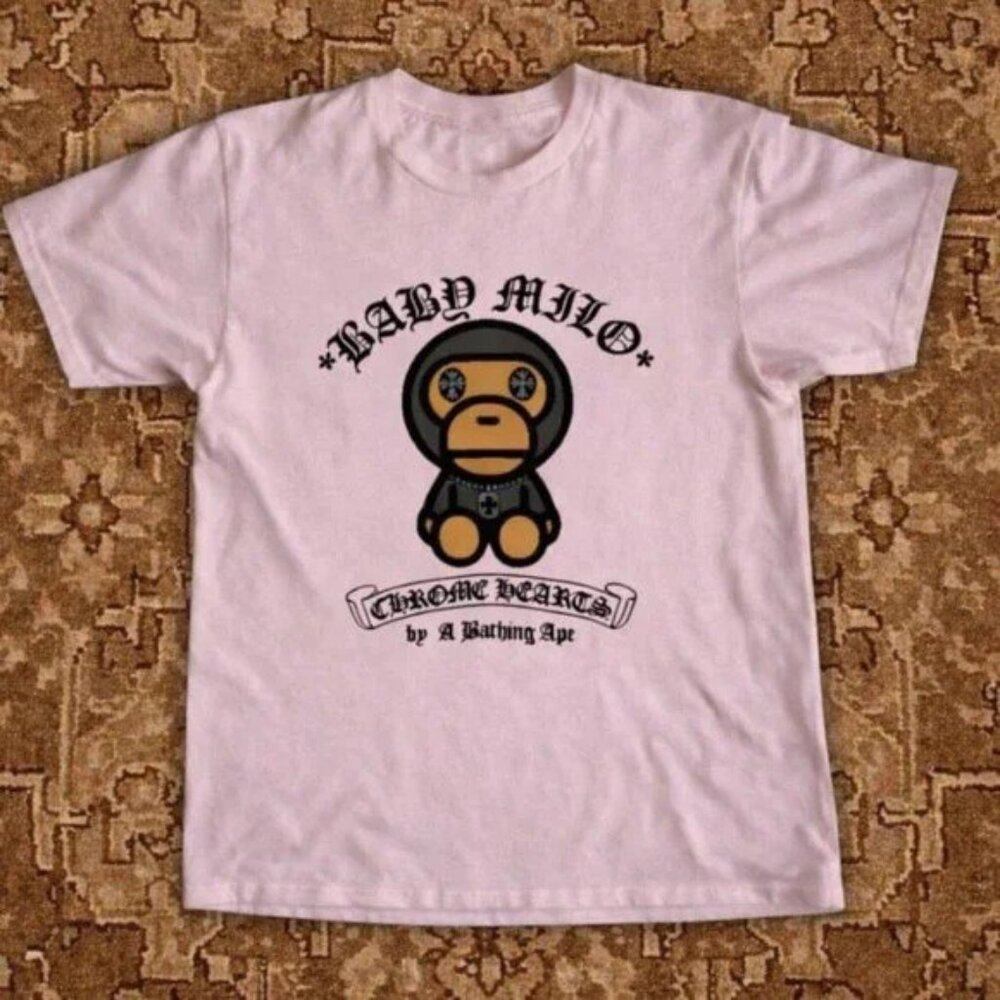 PINK - Bape Baby Milo Chrome Hearts